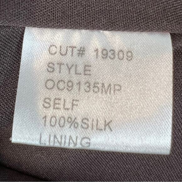 TADASHI COLLECTION Chiffon Silk Ruched Sheath Ruffle Dress - Picture 7 of 15